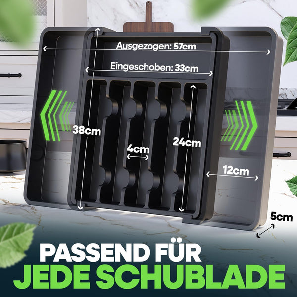 Loco Bird Besteckkasten Kunststoff ausziehbar bis 50 cm verstellbar