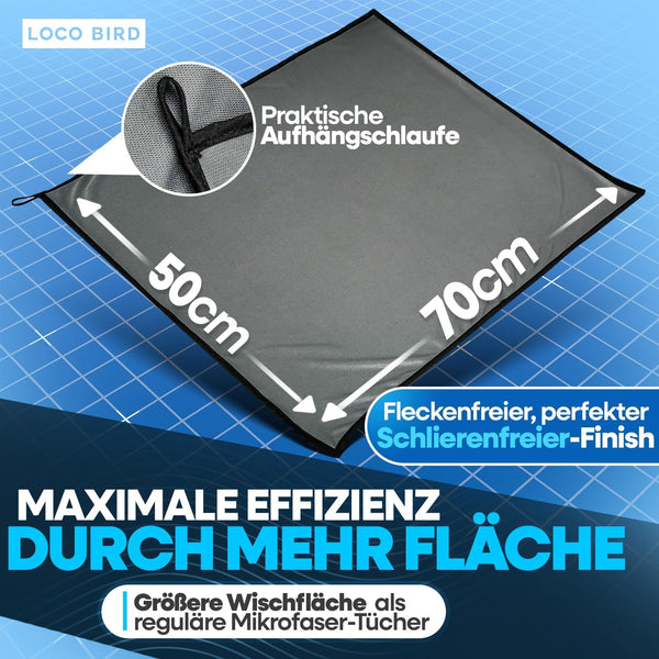 Loco Bird Fensterputztücher 50 x 70 cm 2er Set streifenfrei fusselfrei