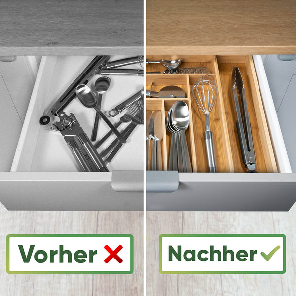 Großer ausziehbarer Besteckkasten
